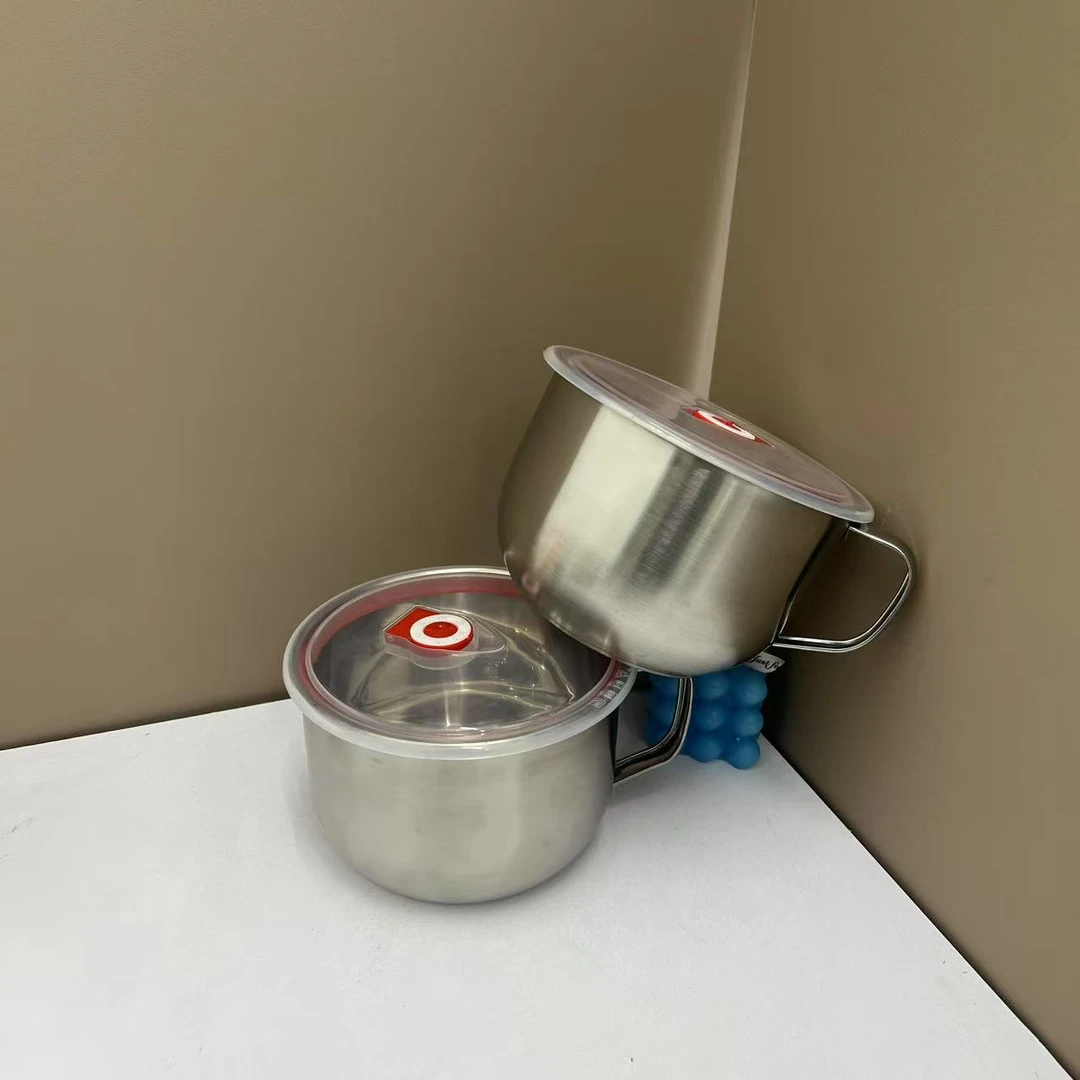 加大不锈钢带把手泡面碗两个【汤姆粉丝专属】2025新品上市网红创新