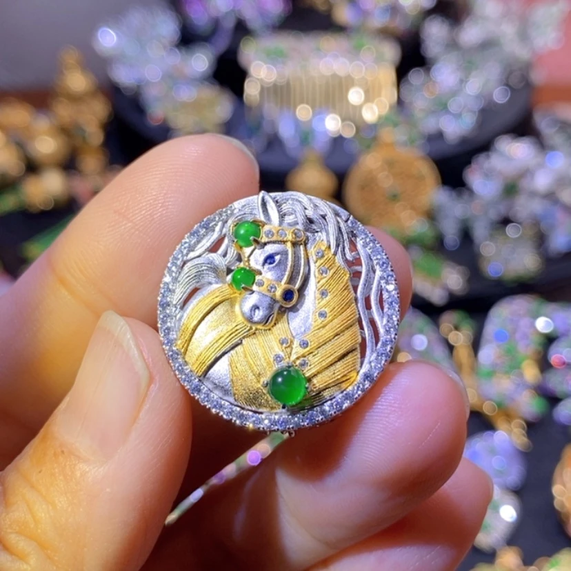 【闪购商品】银S925镶嵌挂件翡翠