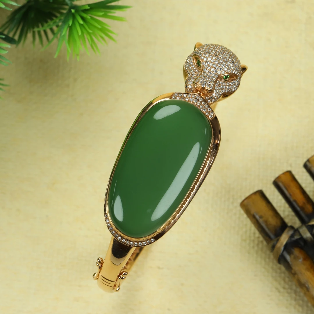 天然和田玉碧玉手镯