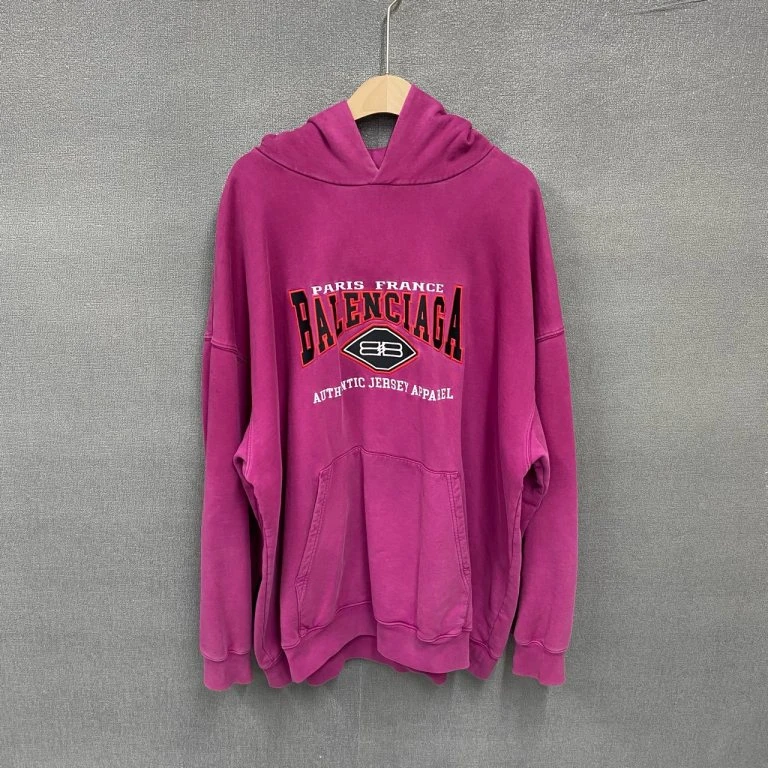 99新 Balenciaga/巴黎世家  双B刺绣字母帽衫卫衣 99新s码/2413