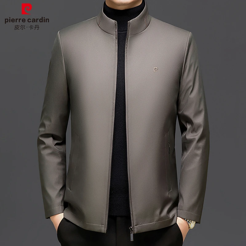 皮尔卡丹2025年男士冬季商务休闲羽绒服90绒内胆可拆卸立领羽绒服