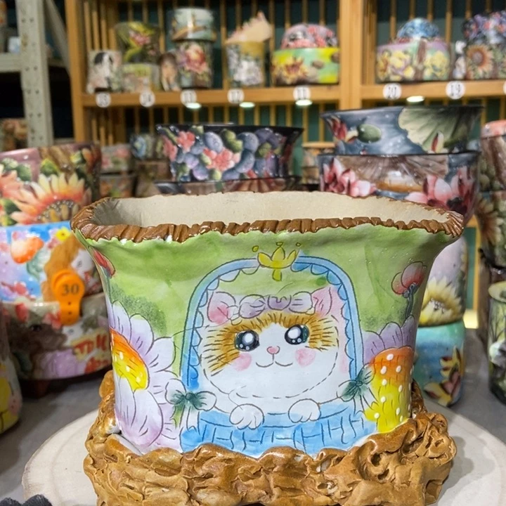 红陶景德镇艺术手绘作品