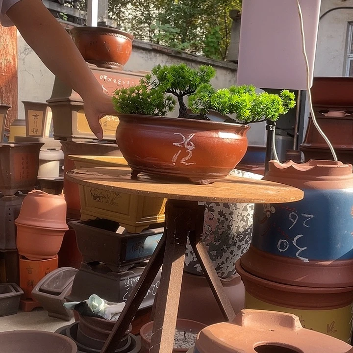 仿古鱼缸小花盆紫砂花盆紫砂