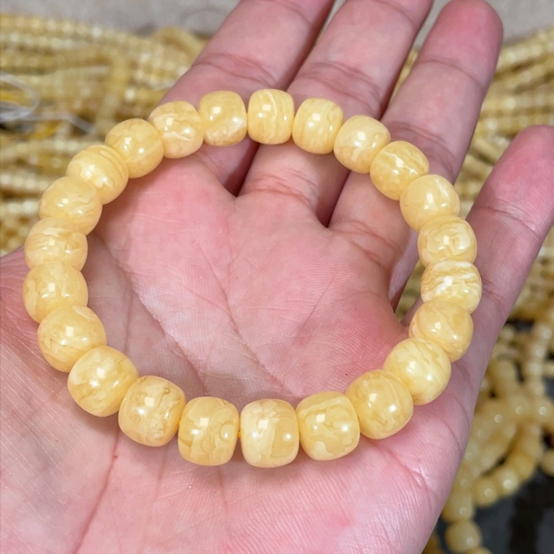 蜜蜡裸石未镶嵌蜜蜡手串10mm