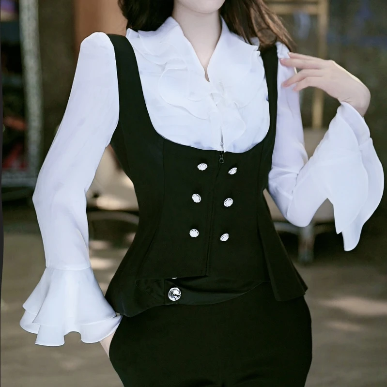 7-1【高知女神】淑媛时尚显瘦气质百搭衬衫