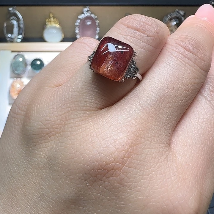 戒指水晶银S925镶嵌水晶