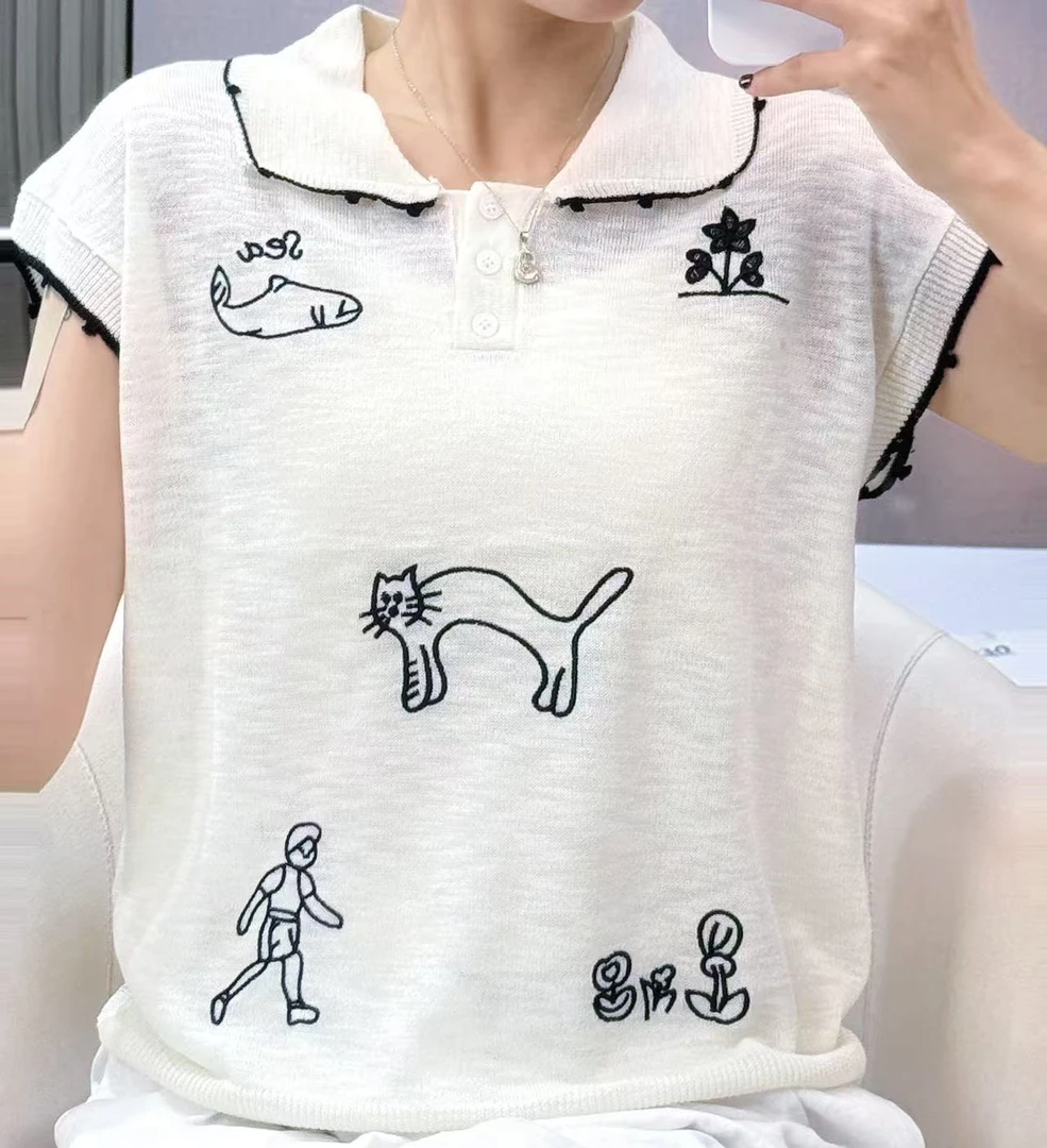 【EQ801-EQ1000美树家】【绘绘】2025春季新款针织上衣百搭女装