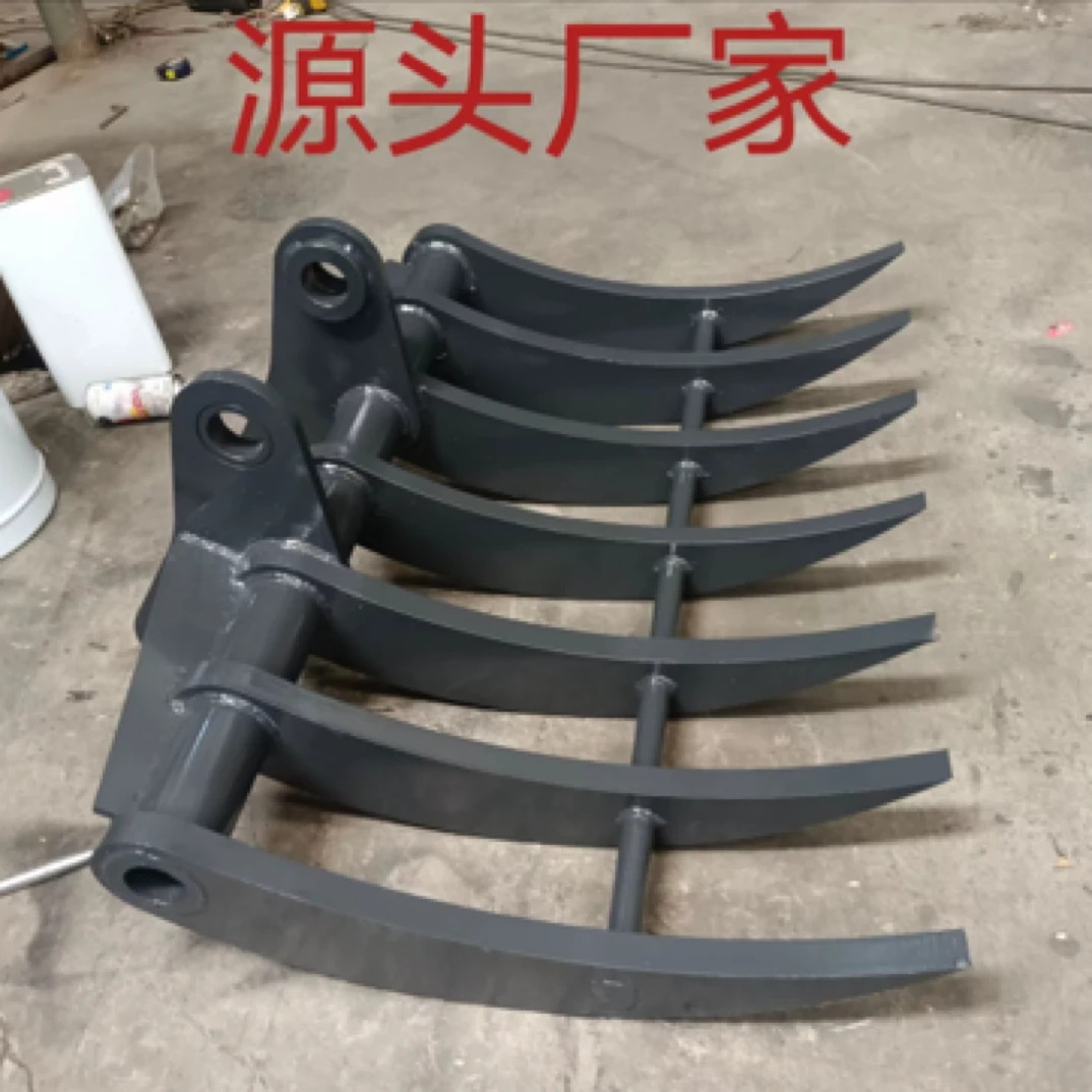 挖掘机属具厂家销售挖机耙子山药耙子