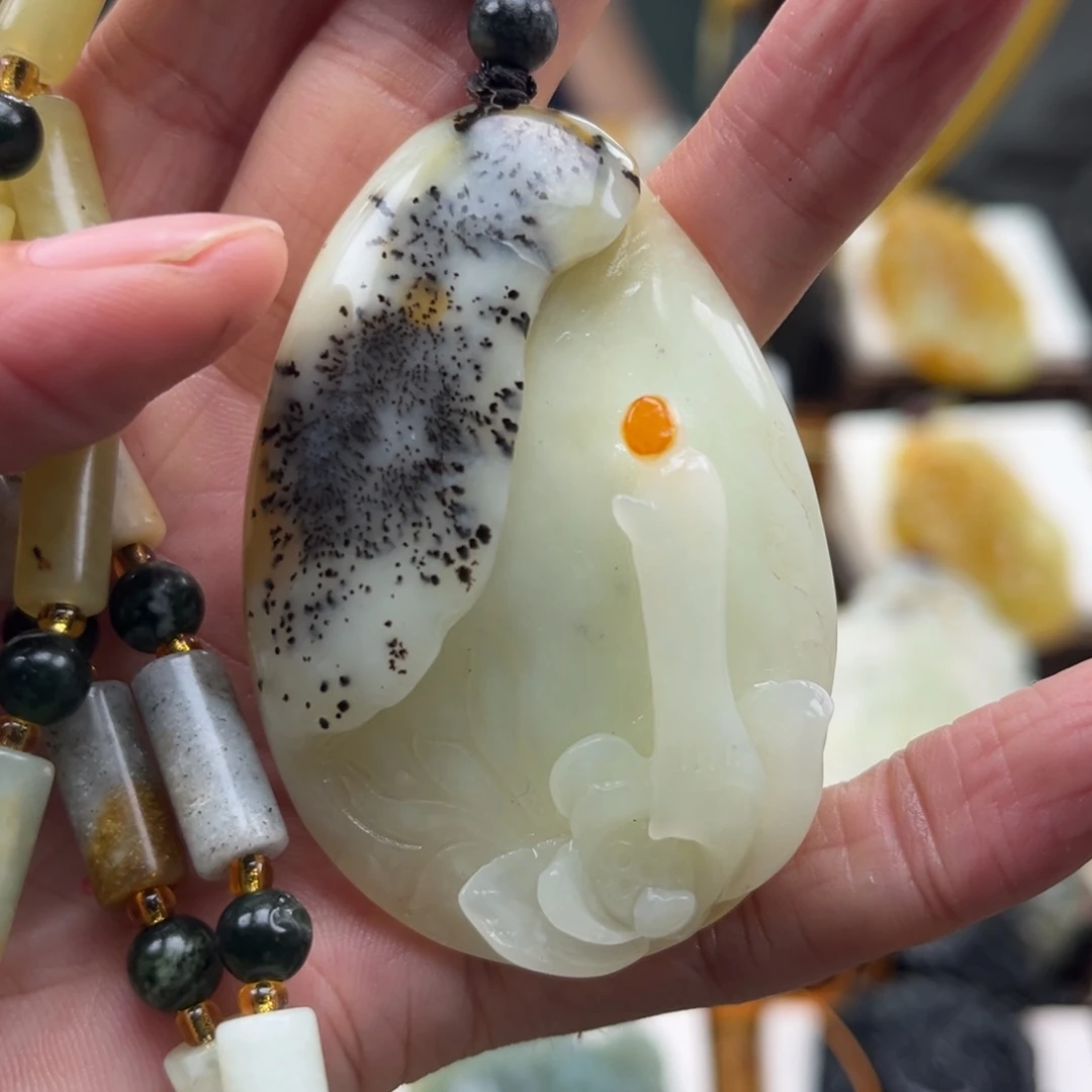 岫玉未镶嵌挂件挂件