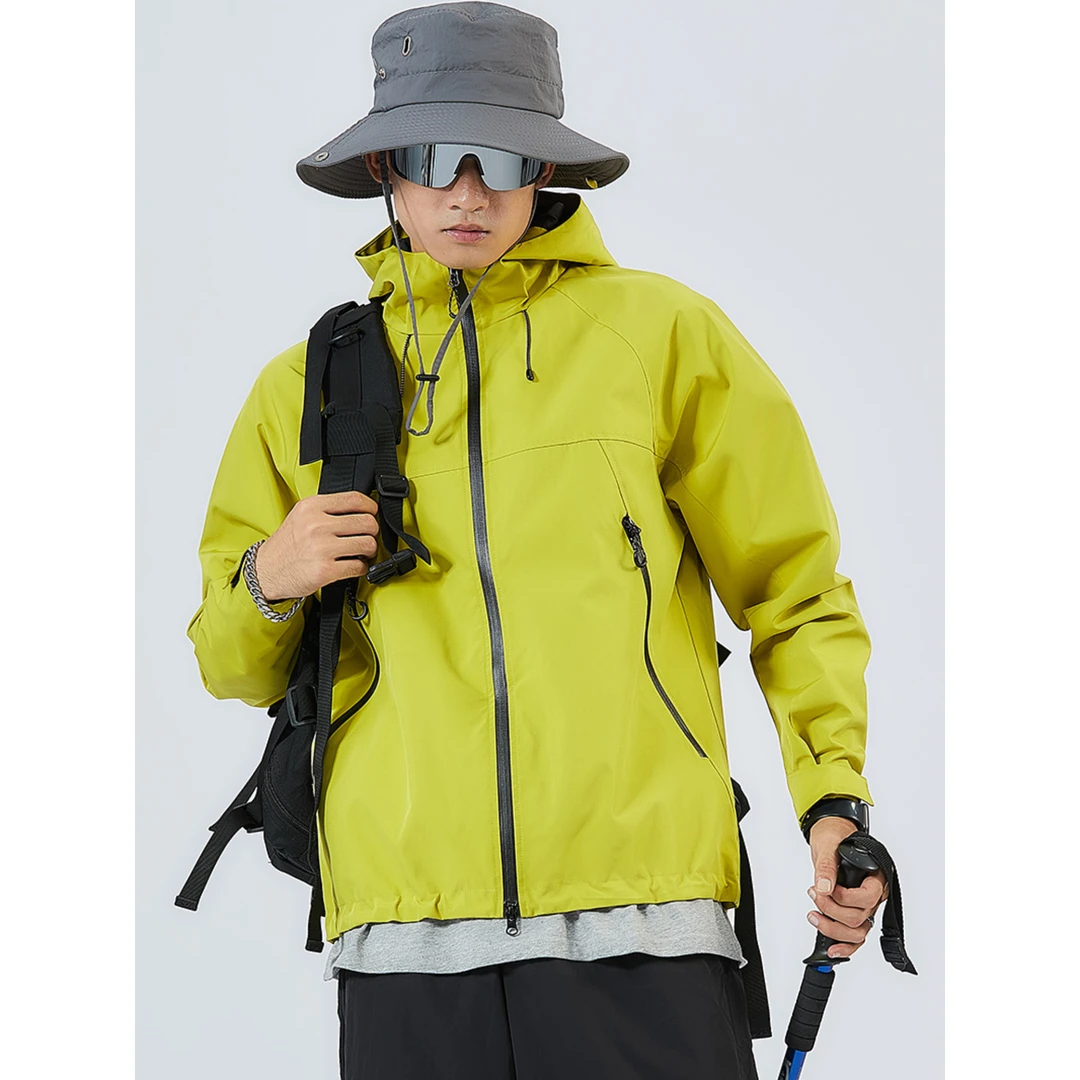 普朗达【防风防泼水】春秋情侣款运动户外冲锋衣压胶防泼水外套