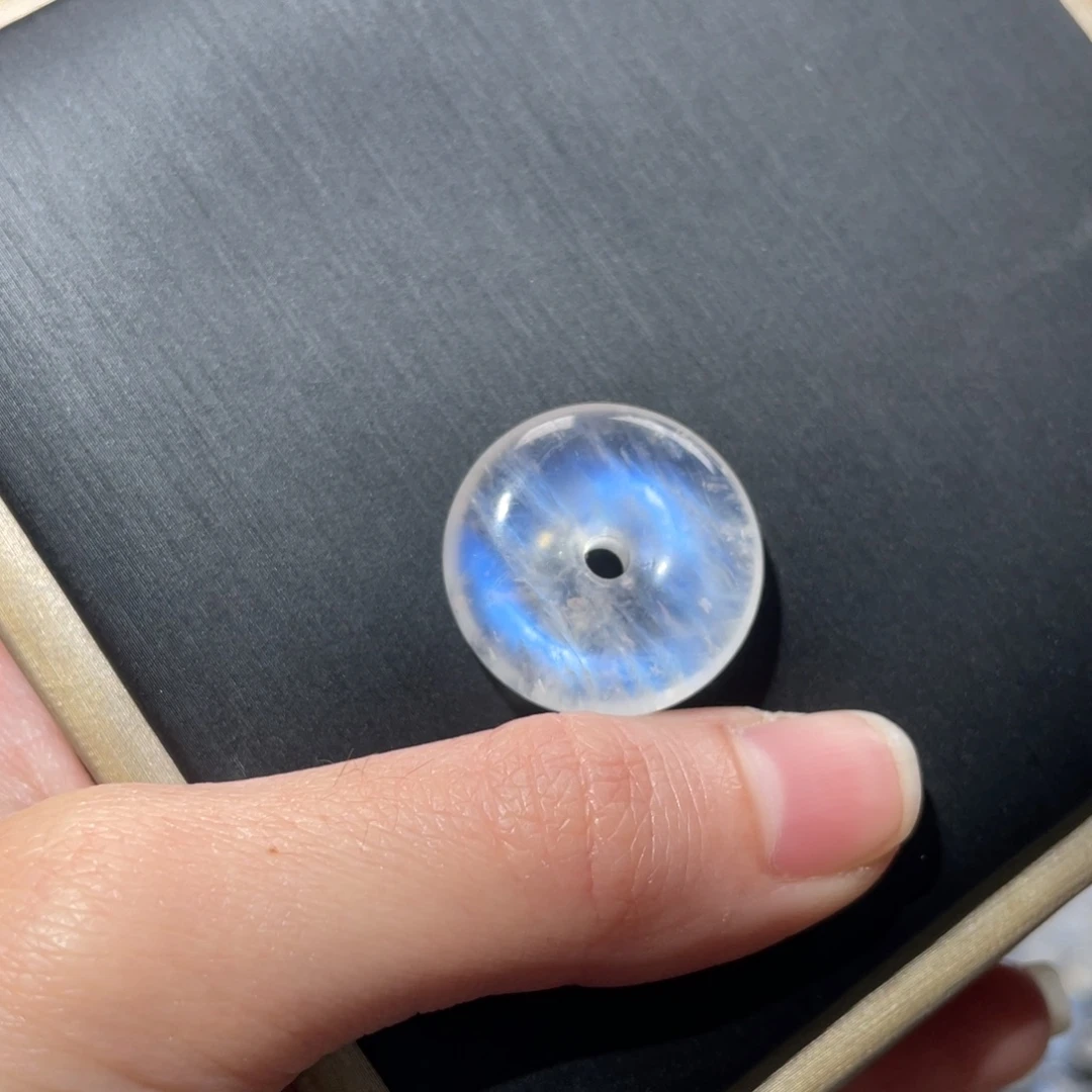 长石未镶嵌吊坠(不含链)斯里兰卡蓝月光平安扣