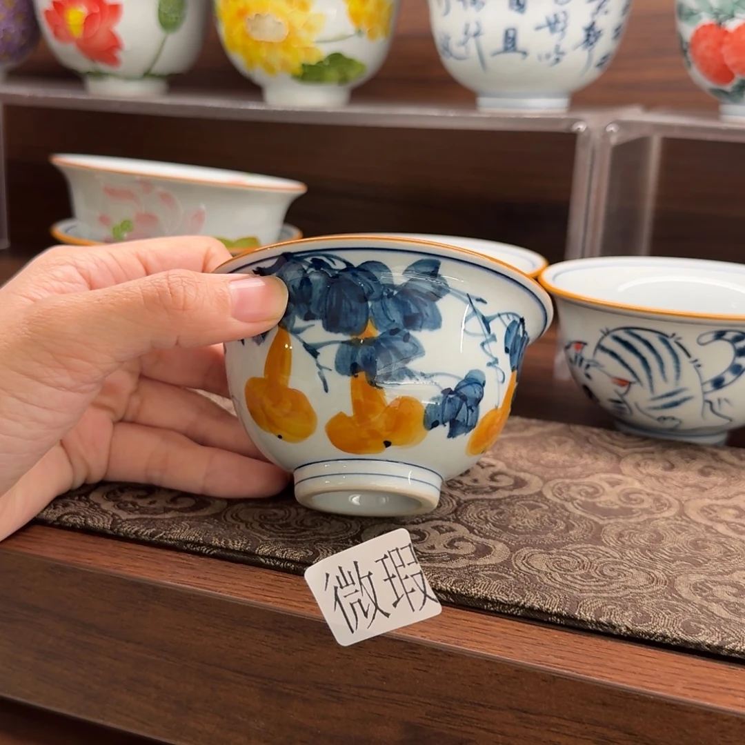 微瑕釉下彩纯手绘