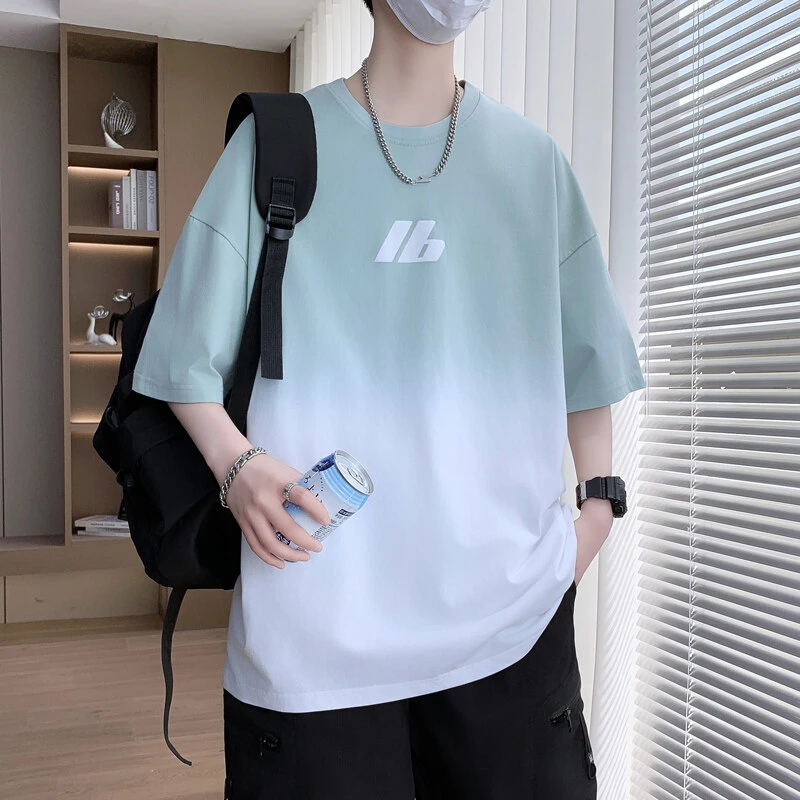 短袖t恤男士青少年夏季潮牌夏日薄款宽松穿搭半袖体恤休闲上衣服T