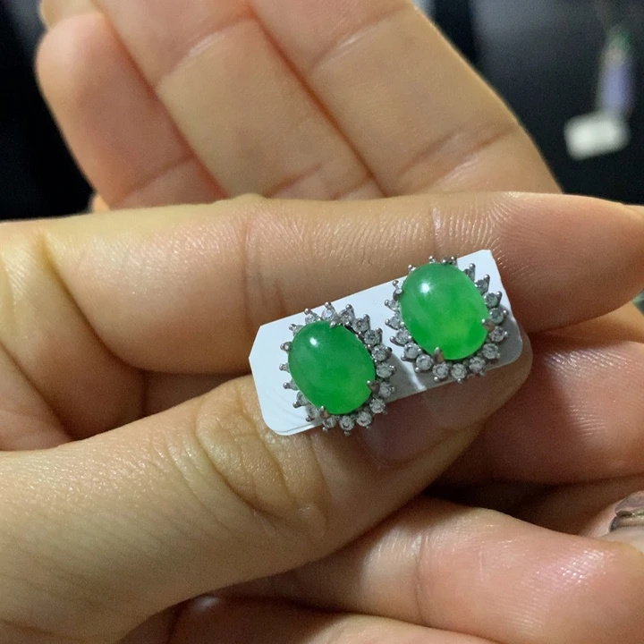 翡翠银S925镶嵌戒指