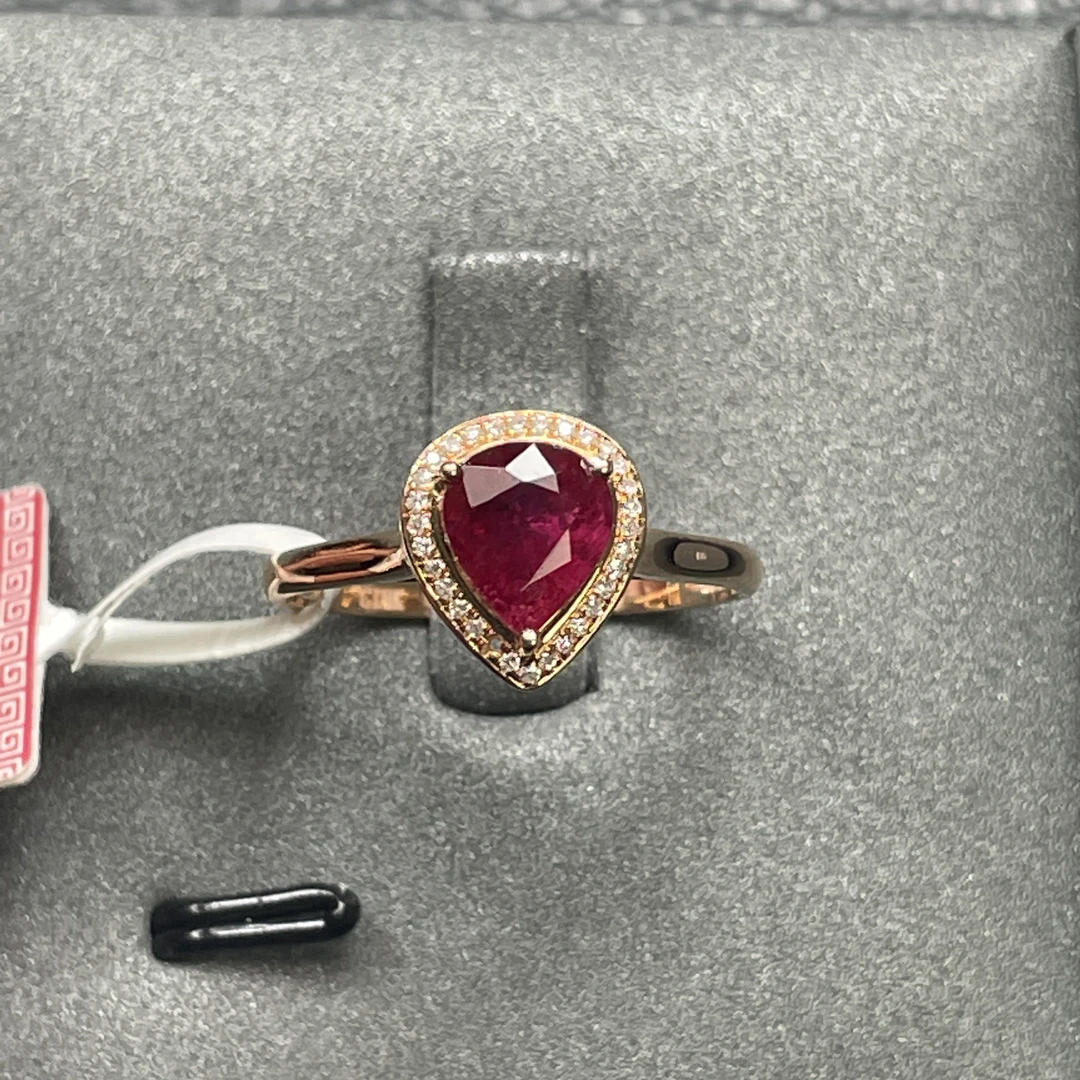 18k镶嵌碧玺戒指  主石1.50ct