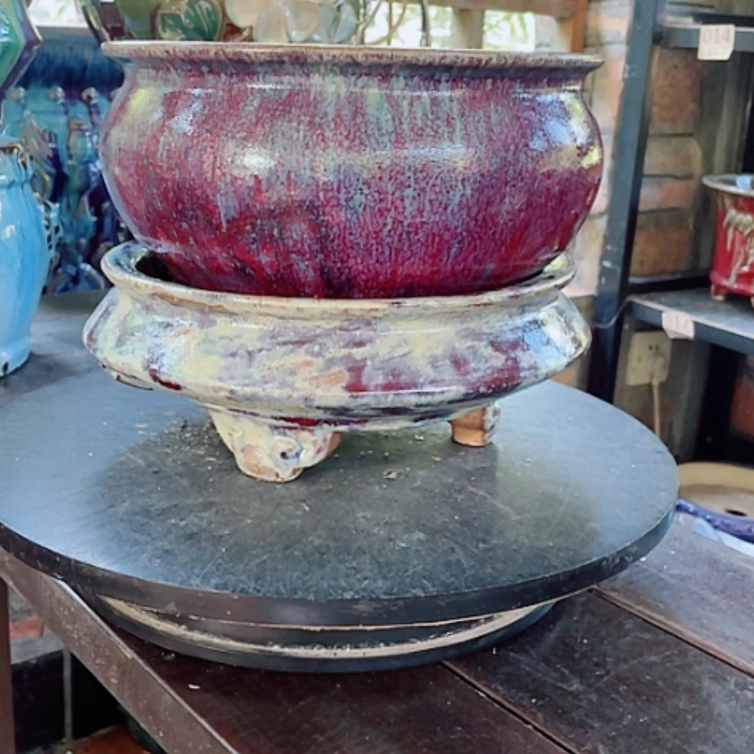 【闪购商品】?***伟中国风柴烧花盆