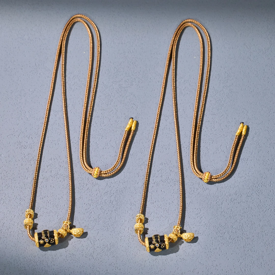 【歪歪】（素金）拉胡项链*18K金镶嵌（多样性发一）XB-R05240