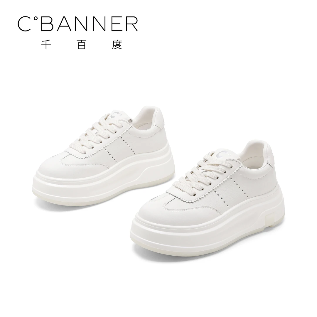 C.BANNER/千百度学院风休闲鞋女2025新款百搭简约都市假日休闲鞋