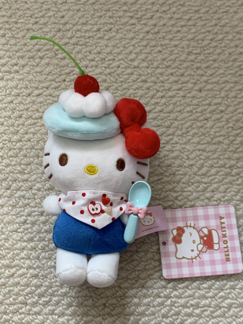 正版【蓝色奶油蛋糕】HelloKitty二创diy玩偶包挂件钥匙扣奶油带勺