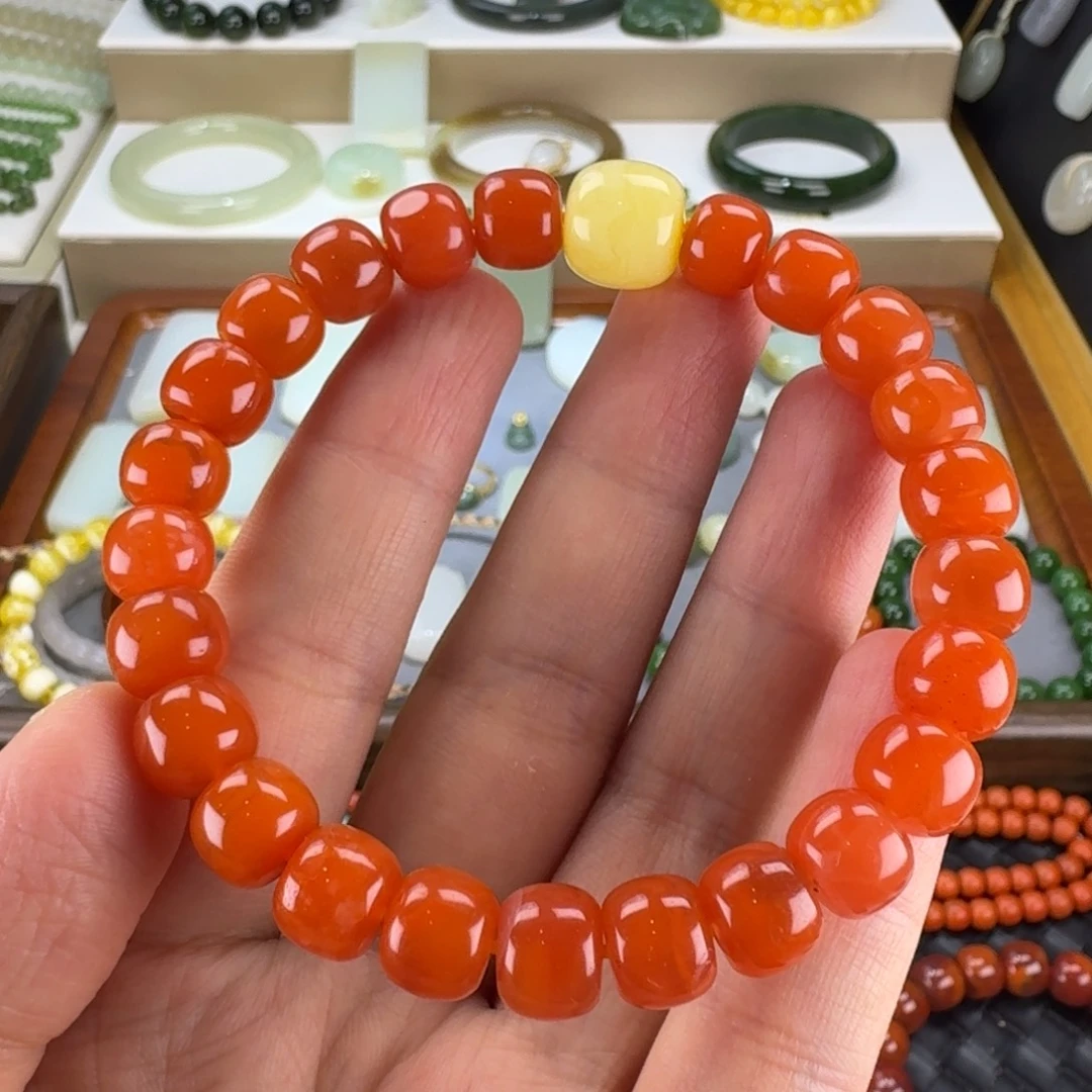 南红玛瑙未镶嵌手串天然南红老型单圈
