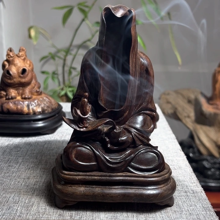 红酸枝木类柒木雕工艺品摆件