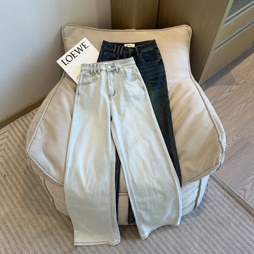 婷婷推荐【直筒裤】26806春季水洗复古牛仔裤时尚