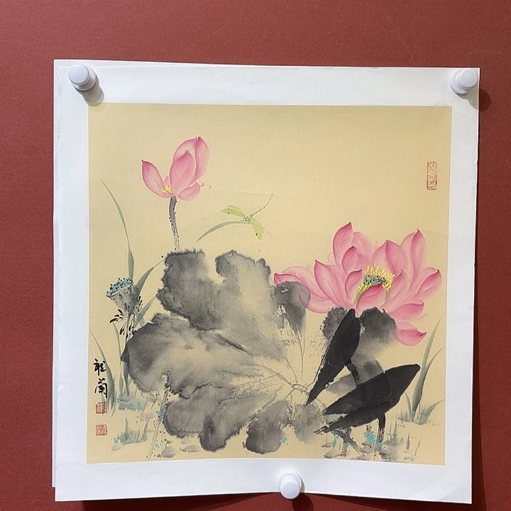 国画听兰老师花鸟