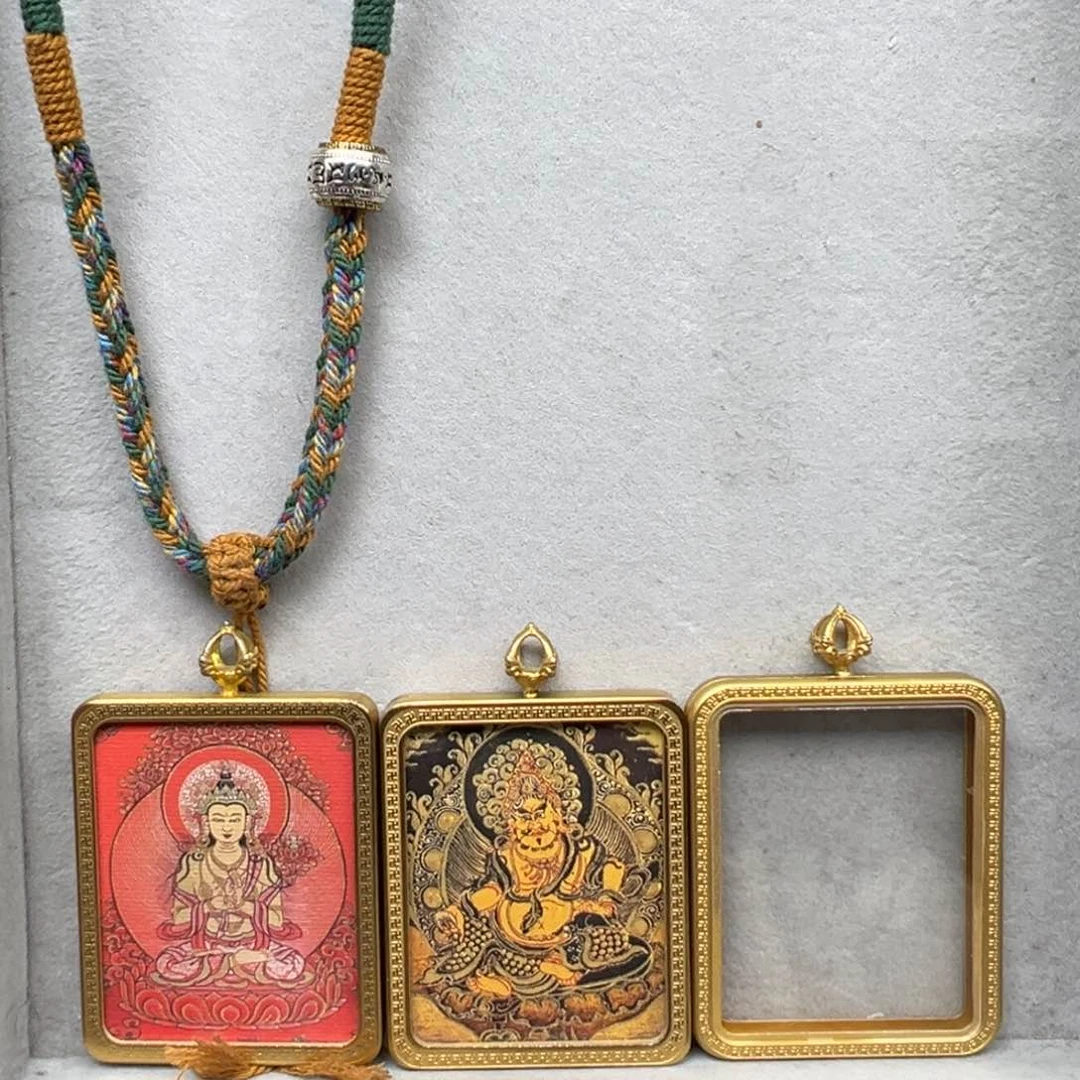 吊坠科*铜双面黄老爷大势至绳子5号