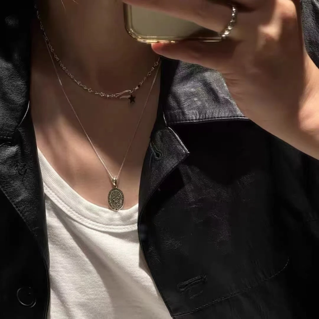 链子925银 X1993   简韩新款小众款星星项链