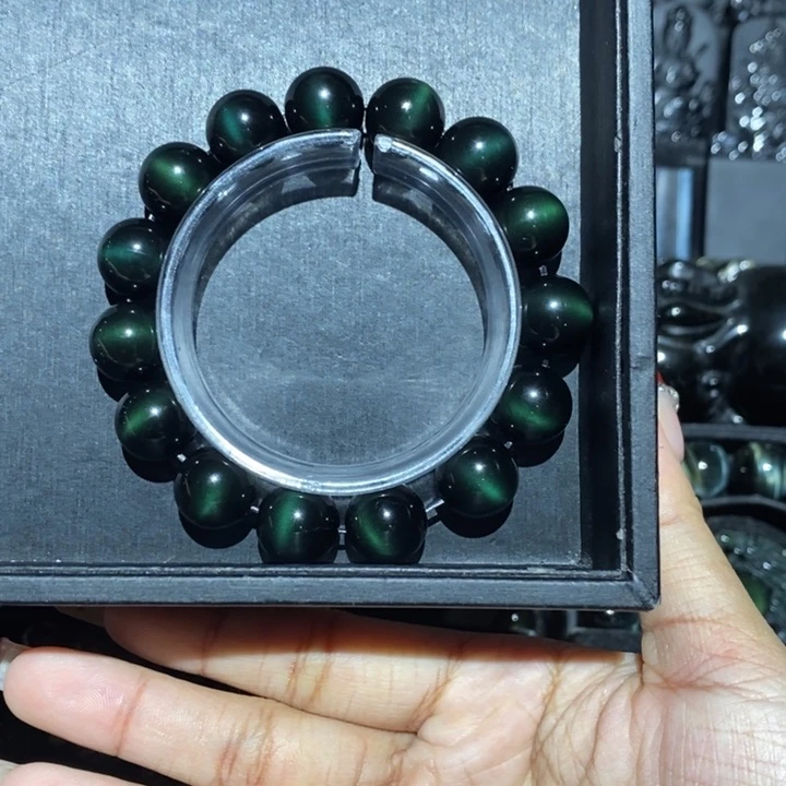 黑曜岩手链未镶嵌伴**生