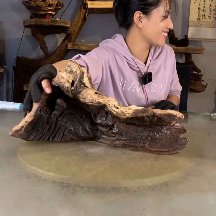 ****手天然云南紫柚木会黄水
