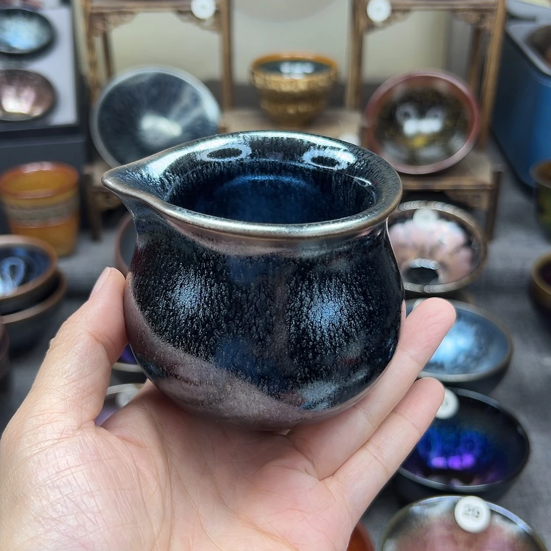 茶盏百花釉滴公道