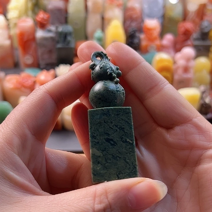 昌化石印石手工定制2.1厘米，葫芦，包刻字