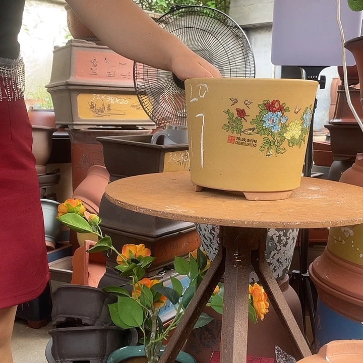 花开富贵中号一个花盆紫砂