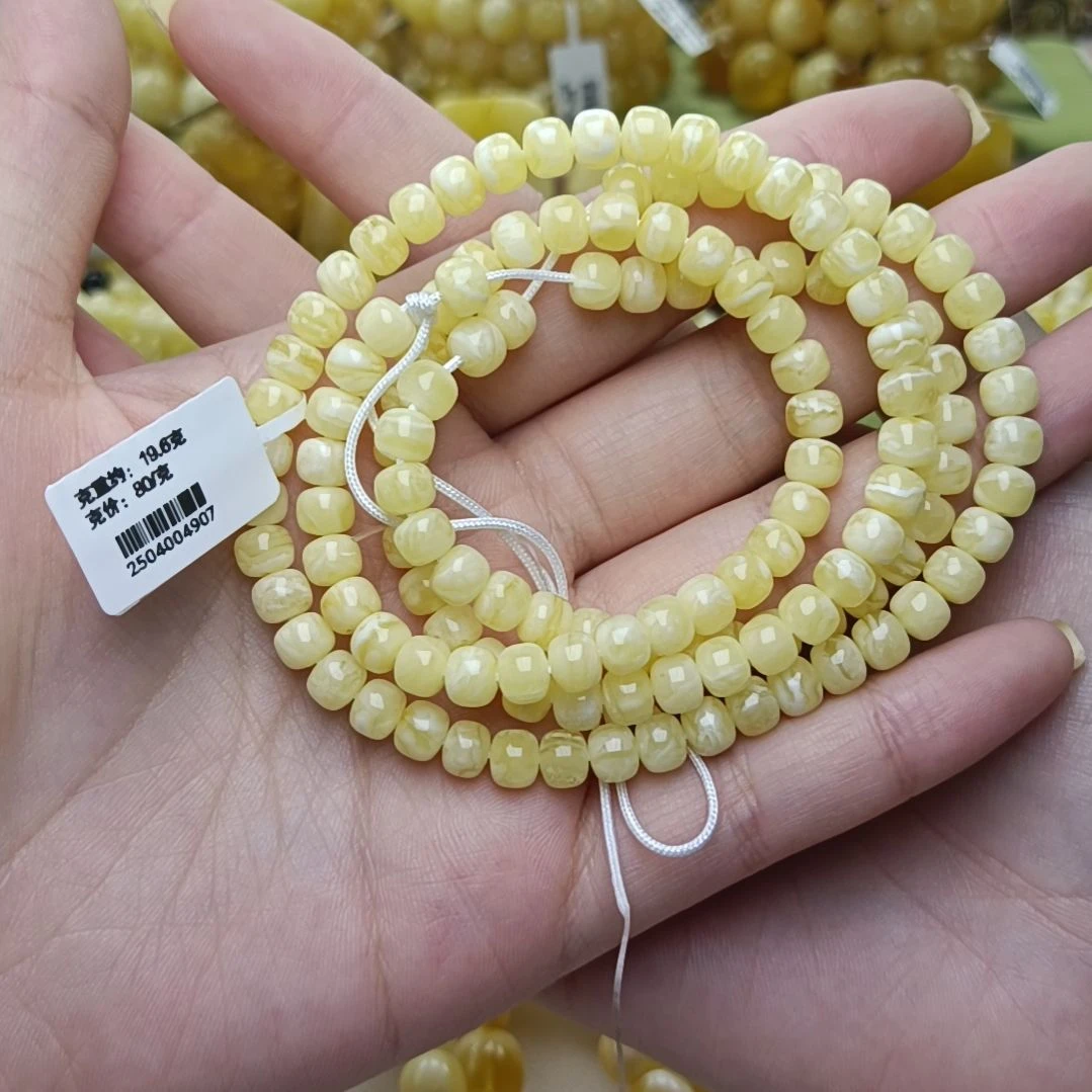未镶嵌蜜蜡手串6小加浓蜡妖花精工老型108手串