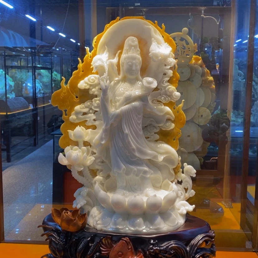 【闪购商品】蛇纹石玉未镶嵌摆件覆膜