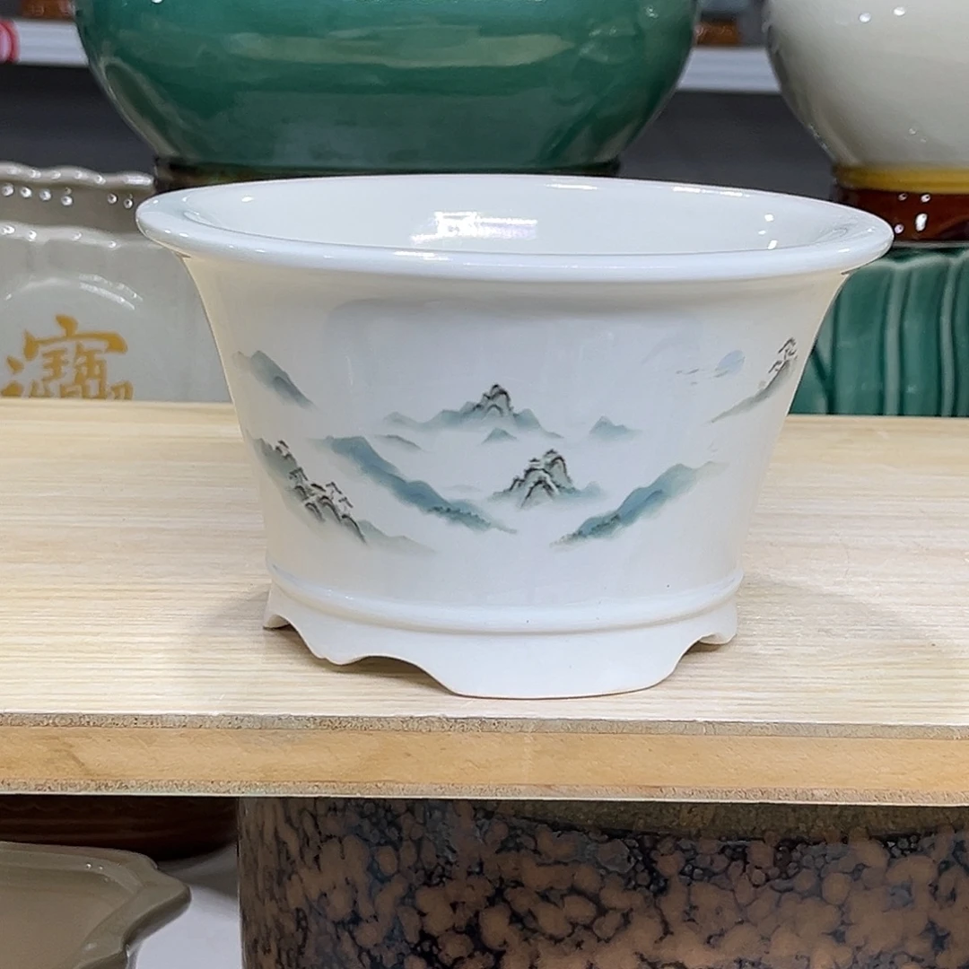 陶瓷绿植多肉微瑕花盆口径15*9