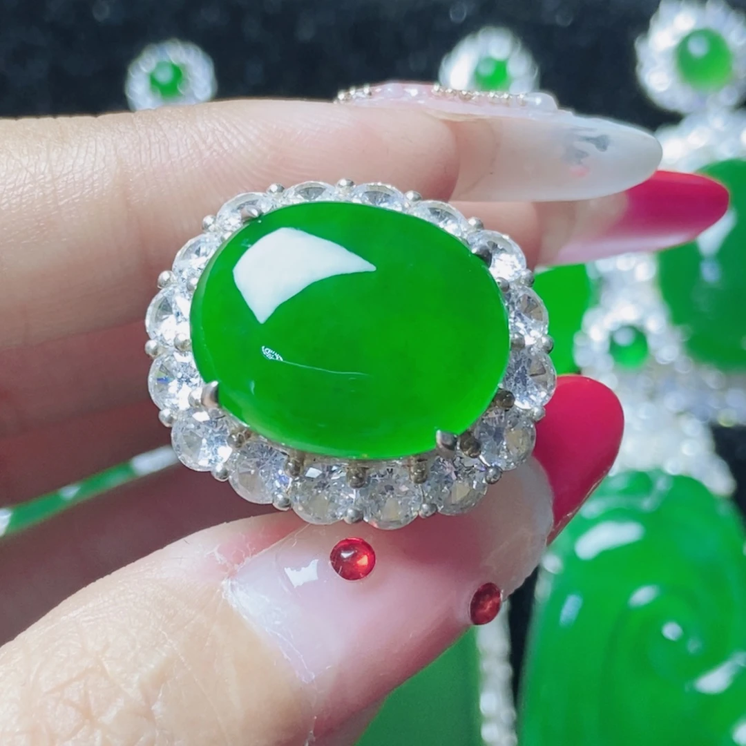 翡翠银S925镶嵌颈饰