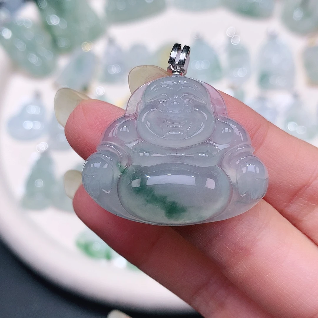 颈饰18K金镶嵌翡翠28-33.7-6.6