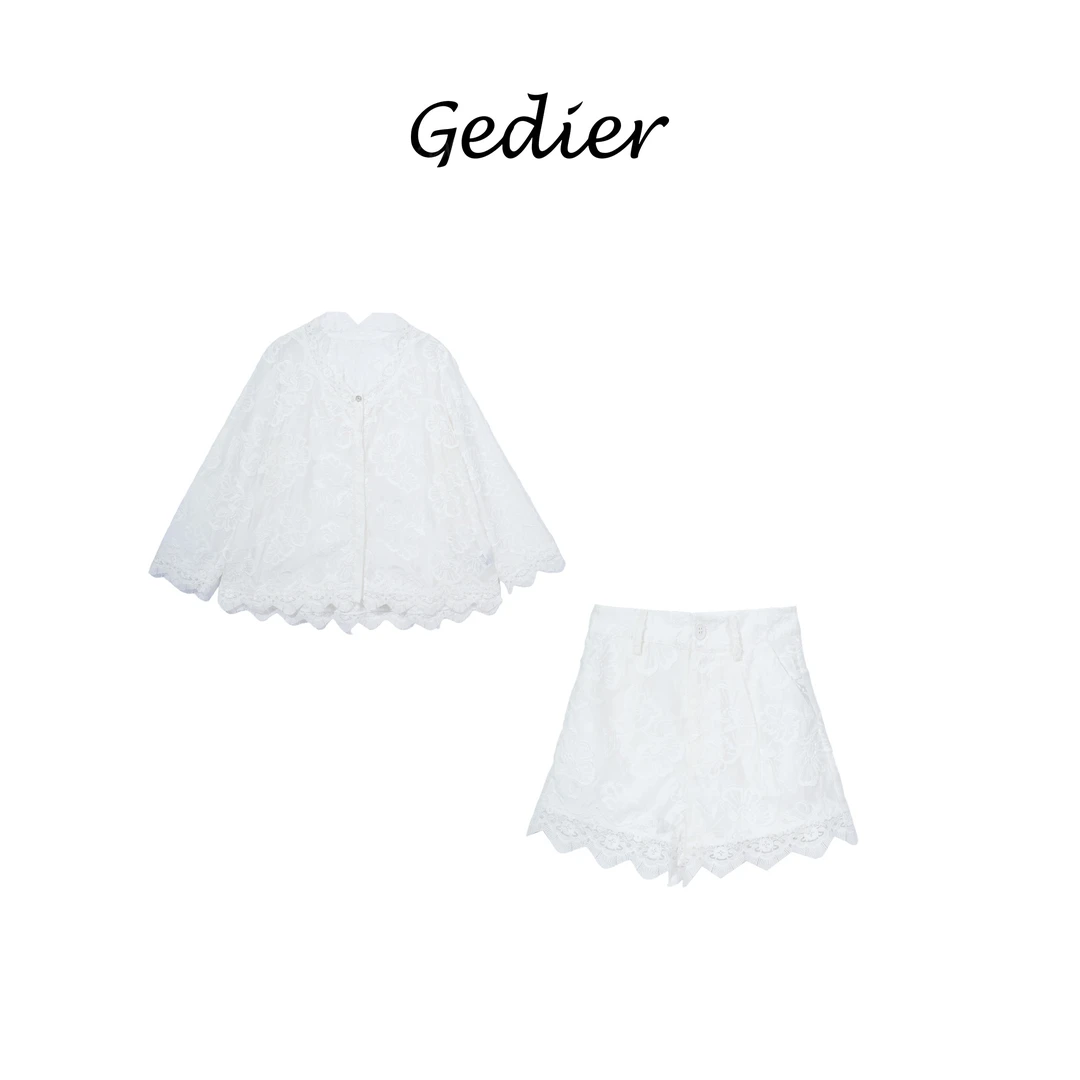 【歌蒂尔】淑女风纯色蕾丝清凉套装 DG520690Y