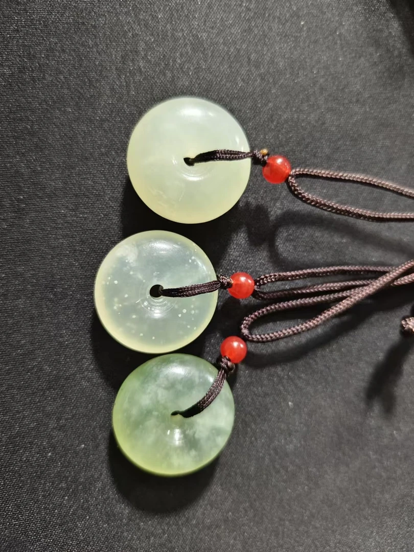 【澄总福利】纯天然蛇纹石玉未镶嵌多样性发其一平安扣