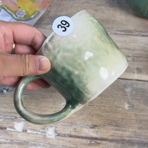 园***.碗微微瑕疵手工手捏咖啡杯壶承