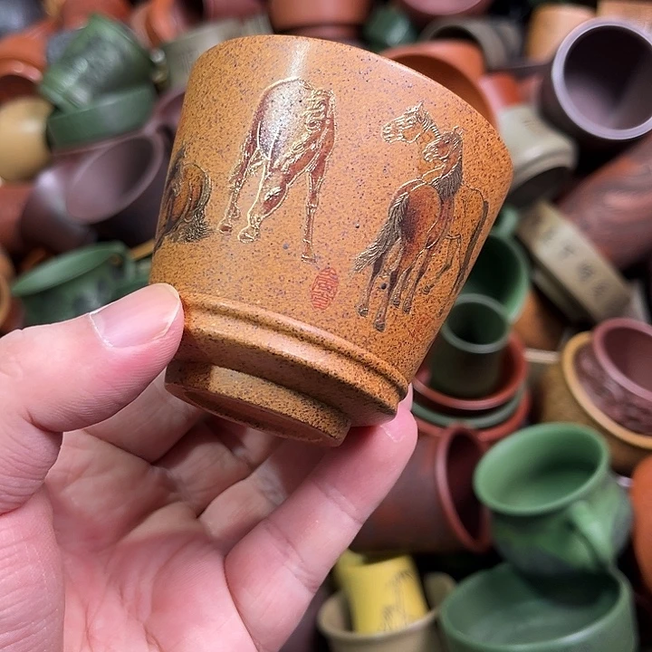 紫砂茶杯全手工紫砂主人杯