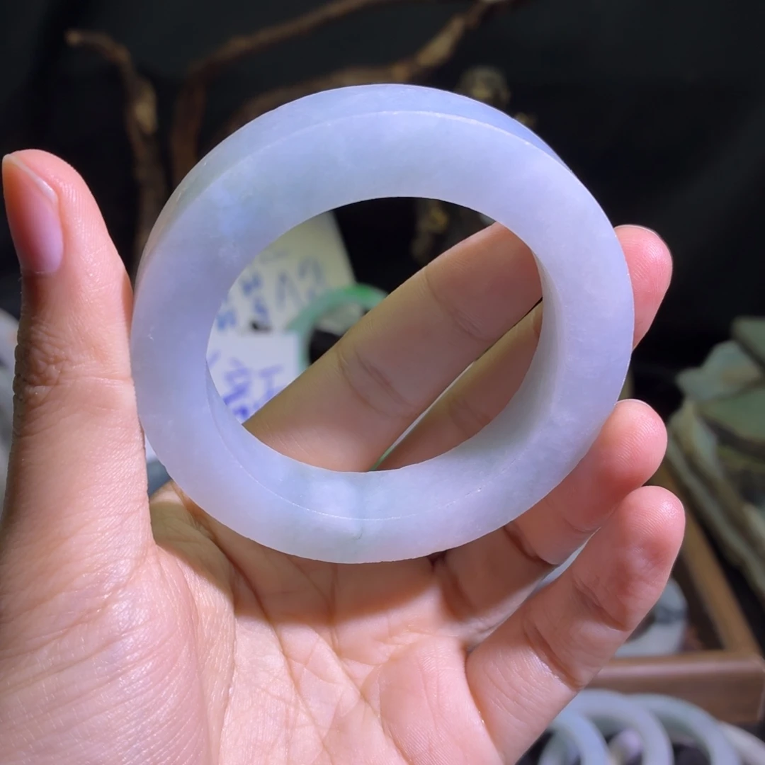 定制翡翠未镶嵌翡翠A货毛胚手镯定制