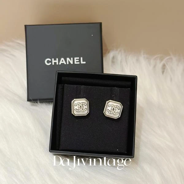 大吉中古/Chanel香奈儿双c方形耳钉