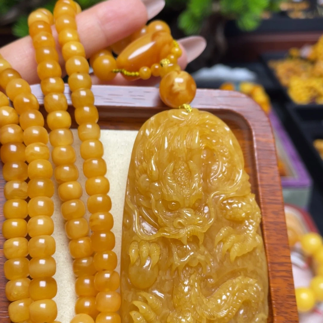 蜜蜡颈饰未镶嵌项链