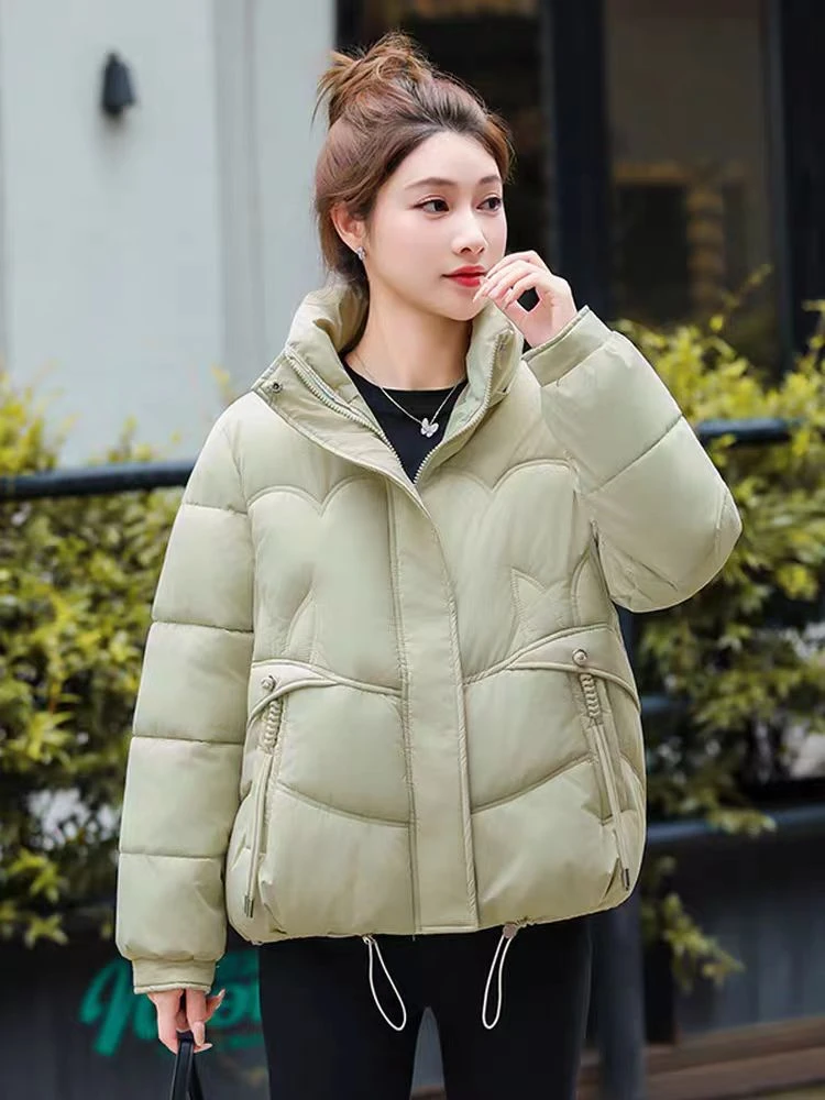 2825款冬季新款短款棉服外套小个子显瘦立领棉