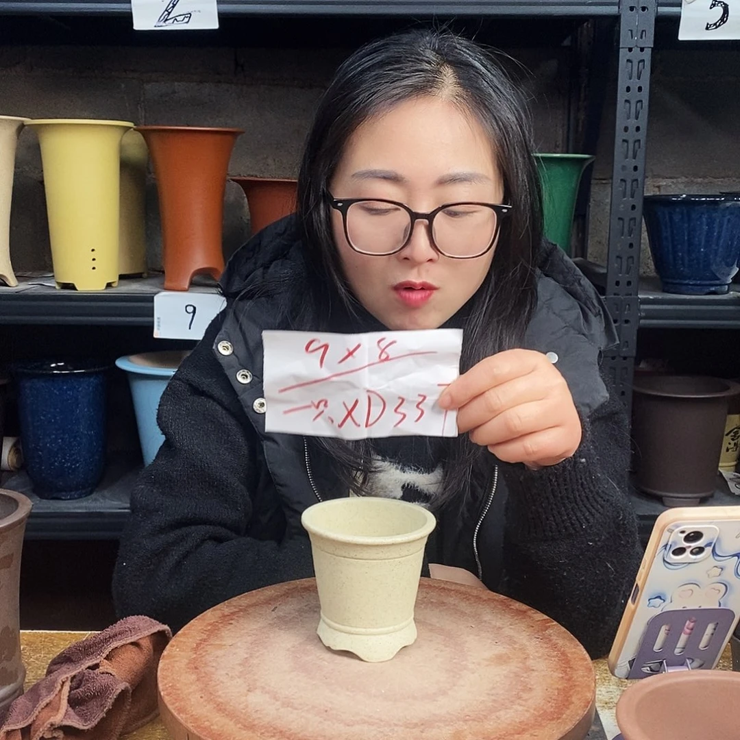 紫砂一只花盆货号XD337