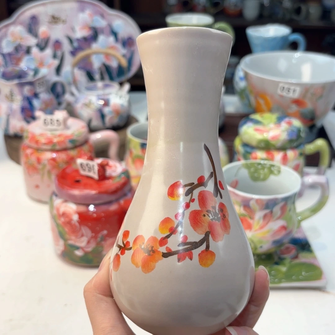 景德镇手绘高温釉下彩陶瓷茶具