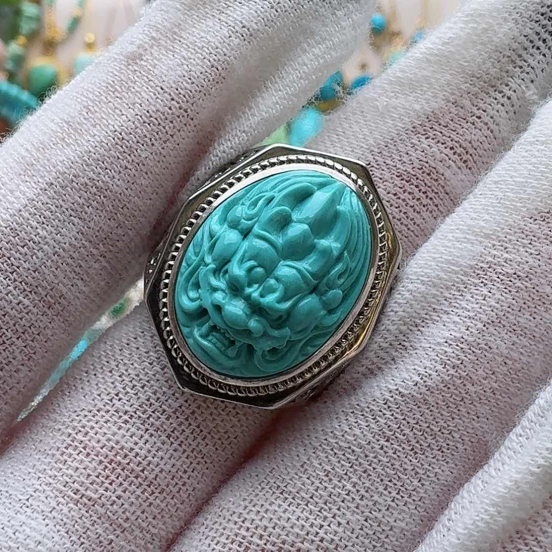 绿松石配饰银S925镶嵌